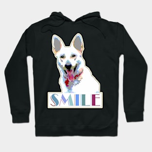 Cheerful Smiling Happy Dog Positive Motivation Cute Retro Dog Lover Hoodie